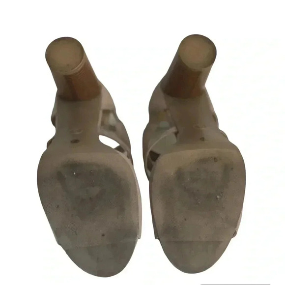 Liz Claiborne Nude Bahati Open‎ Toe Heeled Sandals | Size 9M - Picture 6 of 7